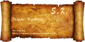 Sugár Kadosa névjegykártya